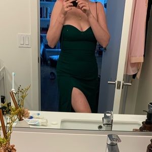 Reformation Juliette Dress in Emerald